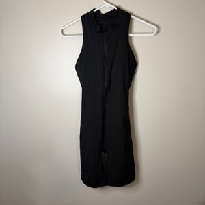 sculpt black size medium bodysuit shorts womens 7 inch inseam biker One Piece